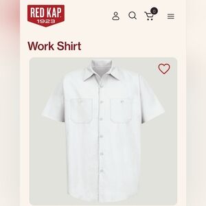 Red Kap Men's Short Sleeve Industrial Work Shirt